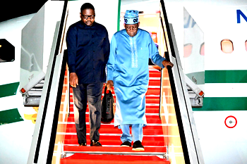 Tinubu arrives Lagos for Eid-el-Fitr