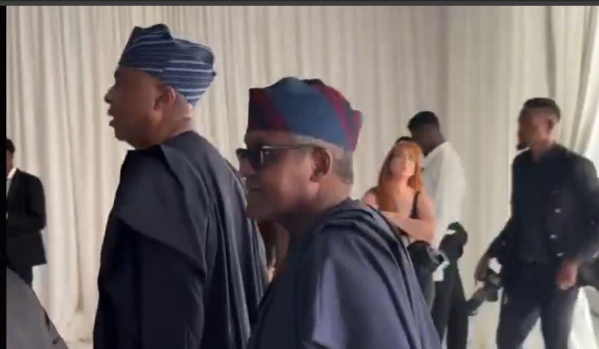 Videos: Adedeji Adeleke, Dangote, other dignitaries arrive venue of Davido’s wedding