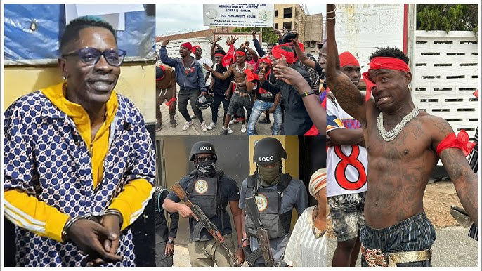 Shatta Wale’s detention sparks protest in Ghana, fans besiege EOCO Office