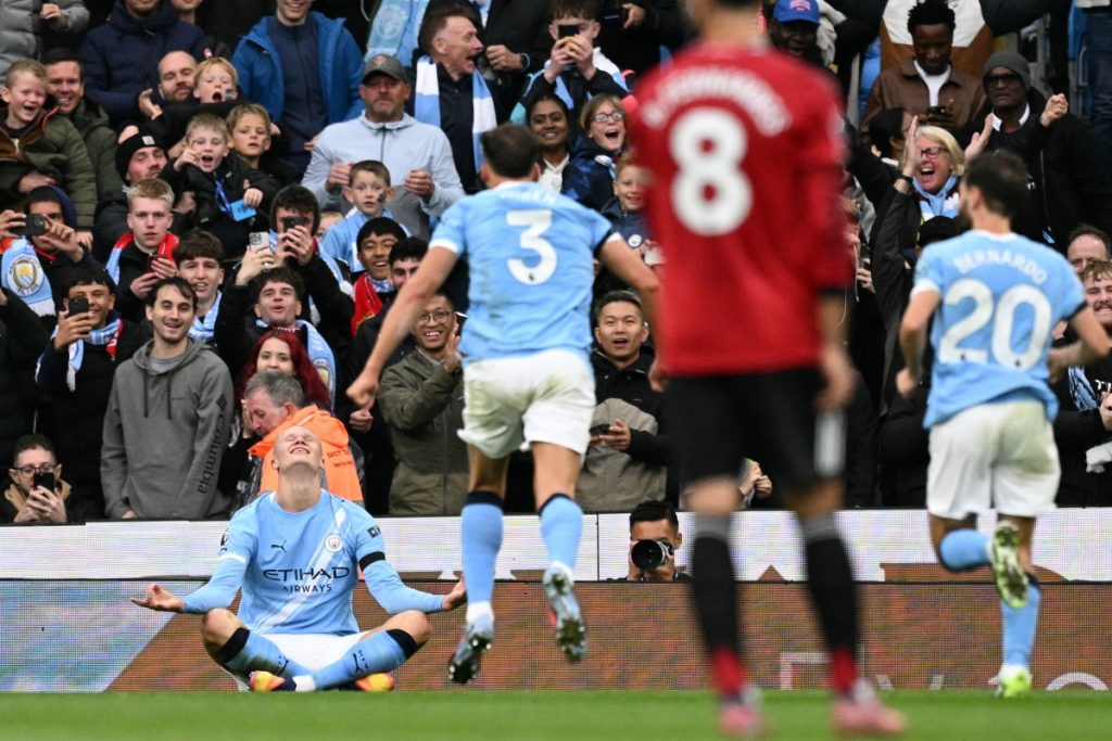 Haaland strikes twice as Man City thump Man United 3-0