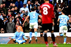 Haaland strikes twice as Man City thump Man United 3-0