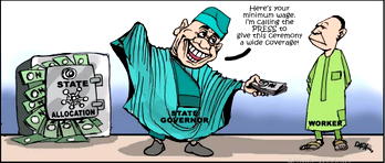 Cartoon: Breaking News – ‘FG to increase politicians’ salaries’
