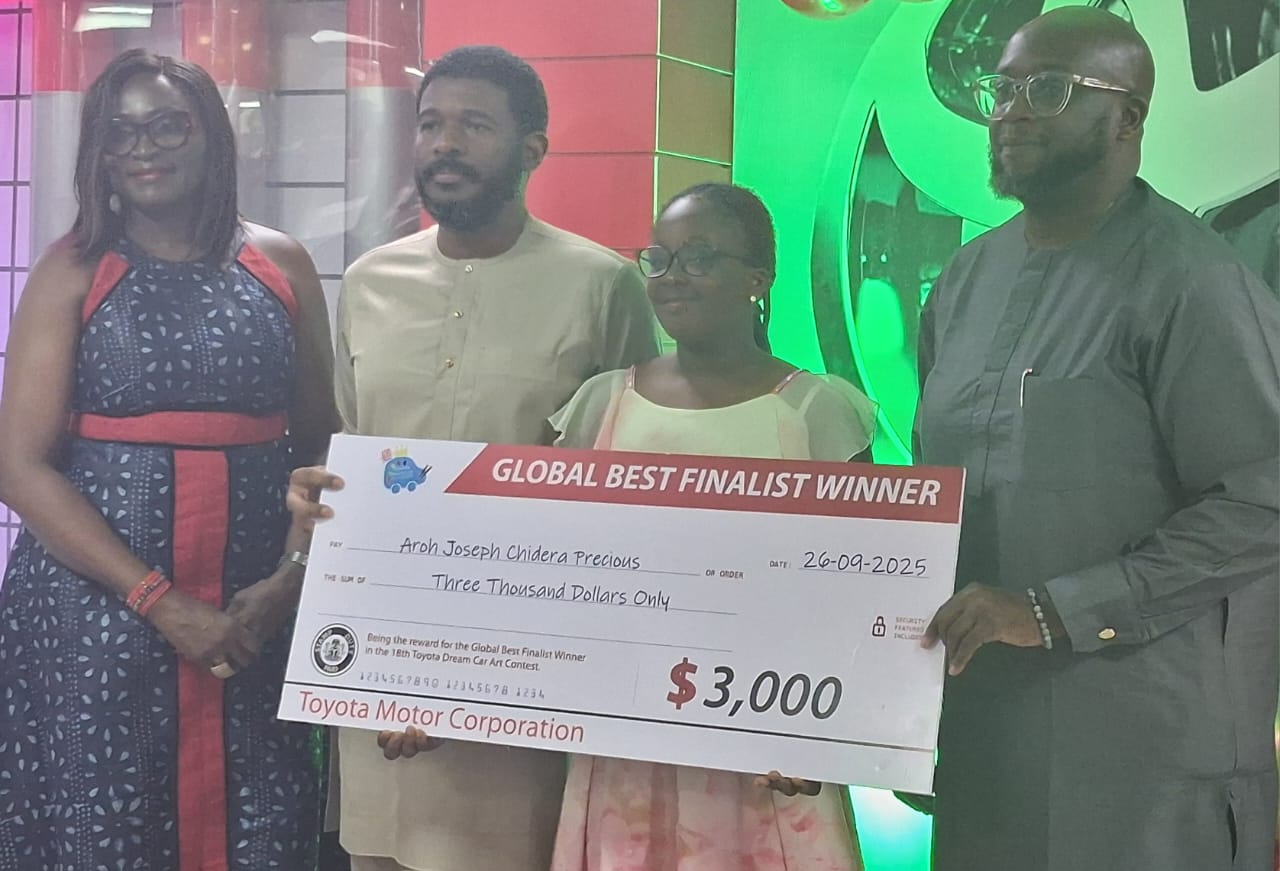 Corona student, Precious Aroh, emerges as ‘Best Finalist’ in 18th Toyota Dream Car Art Contest, wins $3,000