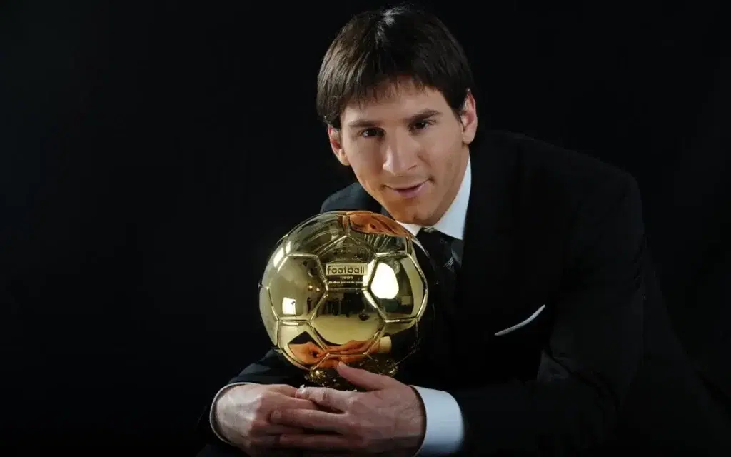 Messi winning first Ballon d'Or