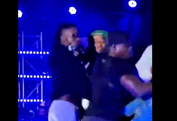 Moment Naira Marley was ‘attacked’ on stage in Cotonou