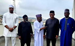Photos: Obi, Tanko, Rhodes-Vivour visit Obasanjo, Olubadan; harp on unity, justice