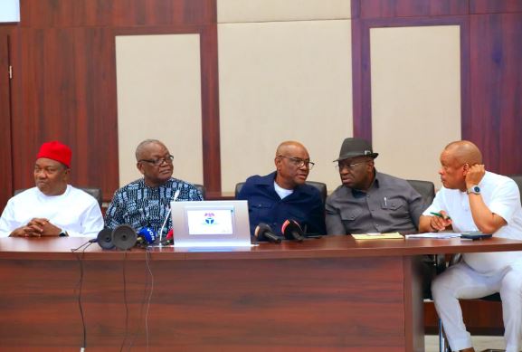PDP Convention: Wike, Ortom, Fayose, Ikpeazu, Ugwuanyi give NWC 6-point demand