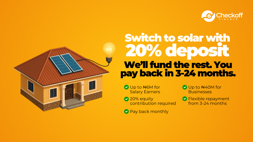 Checkoff Finance Expands Solar Loan Partnerships, Delivers Results Across Lagos and Beyond
