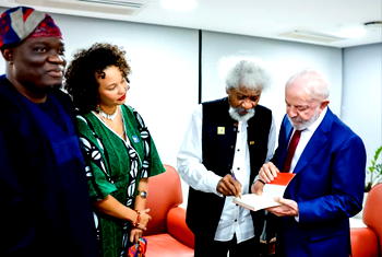 President Lula meets Soyinka, endorses Heritage Voyage of Return