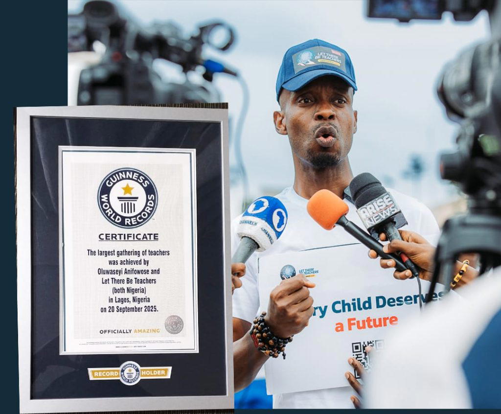 Nigerian education advocate, Seyi Anifowose, sets Guinness World Record
