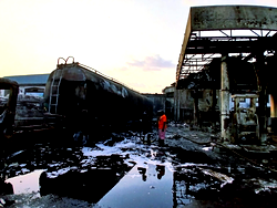Fire razes filling station in Anambra