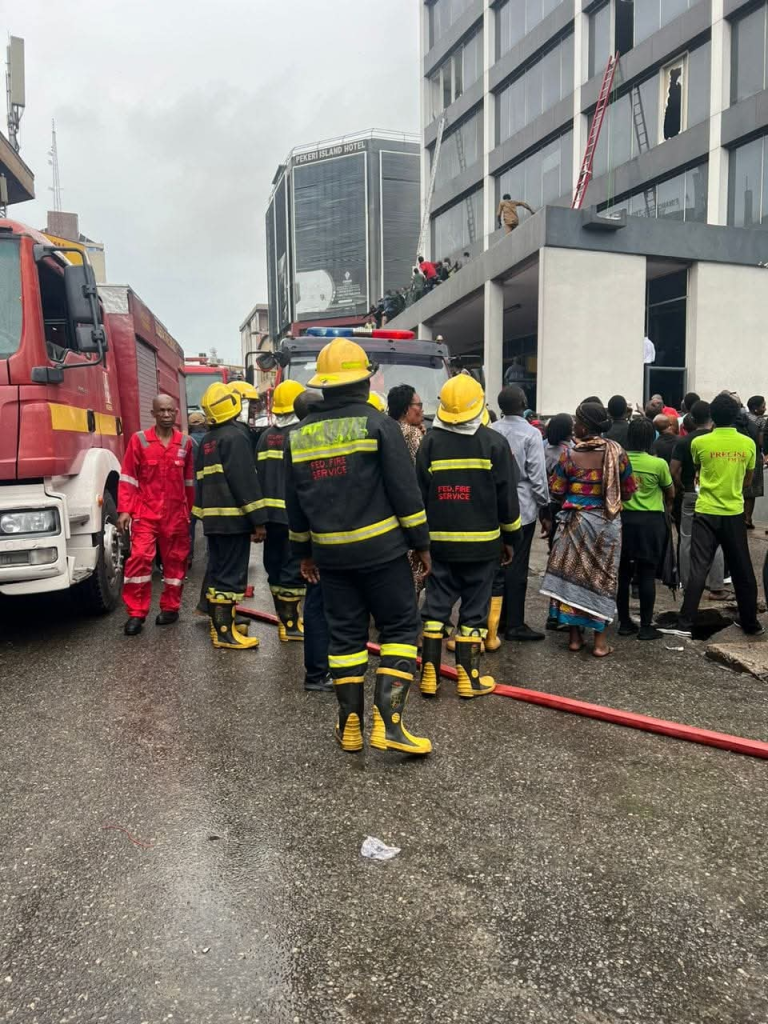 Lagos Inferno: Fire Service assessing structural safety of Afriland Tower