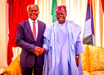 Photos: Tinubu meets Ogunlesi in Lagos to boost investments in Nigeria
