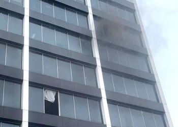 Panic as fire guts six storey tower in Lagos