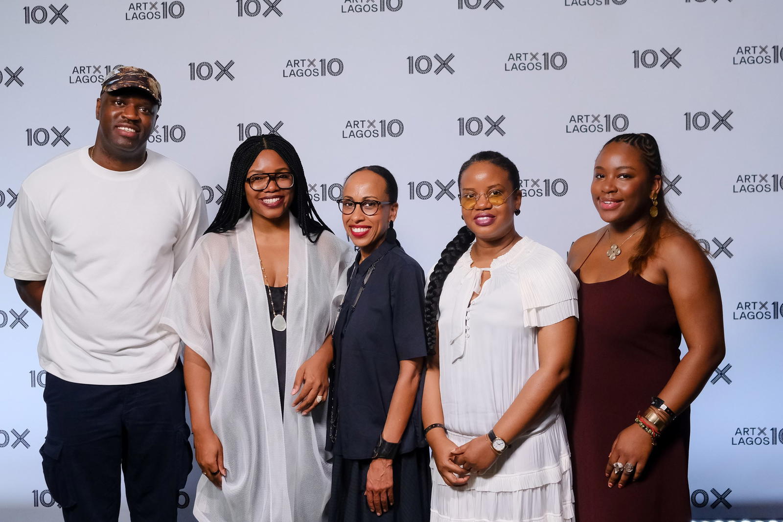 From left: Lanre Masha, Curator, ART X Live!; Tokini Peterside-Schwebig, Founder & Chairman; Missla Libsekal, Curator-at-Large; Jumoke Sanwo, Curator, Talent Advancement Platforms; and Fikayo Adebajo, Curator, Audience Engagement, ART X Lagos — pictured at the official launch of 10X, the landmark 10th Edition of ART X Lagos, held at Miliki, Lagos.