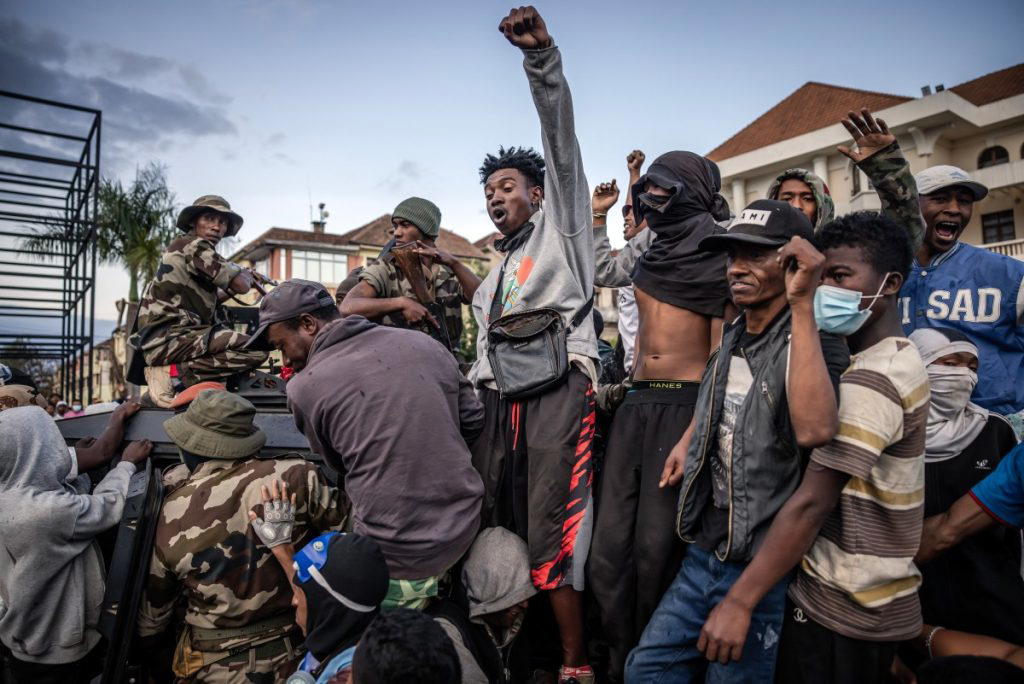 Photos: Madagascar soldiers join protesters as thousands gather in country’s capital