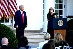 Trump hails ‘martyr’ Charlie Kirk at posthumous medal ceremony