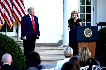 Trump hails ‘martyr’ Charlie Kirk at posthumous medal ceremony
