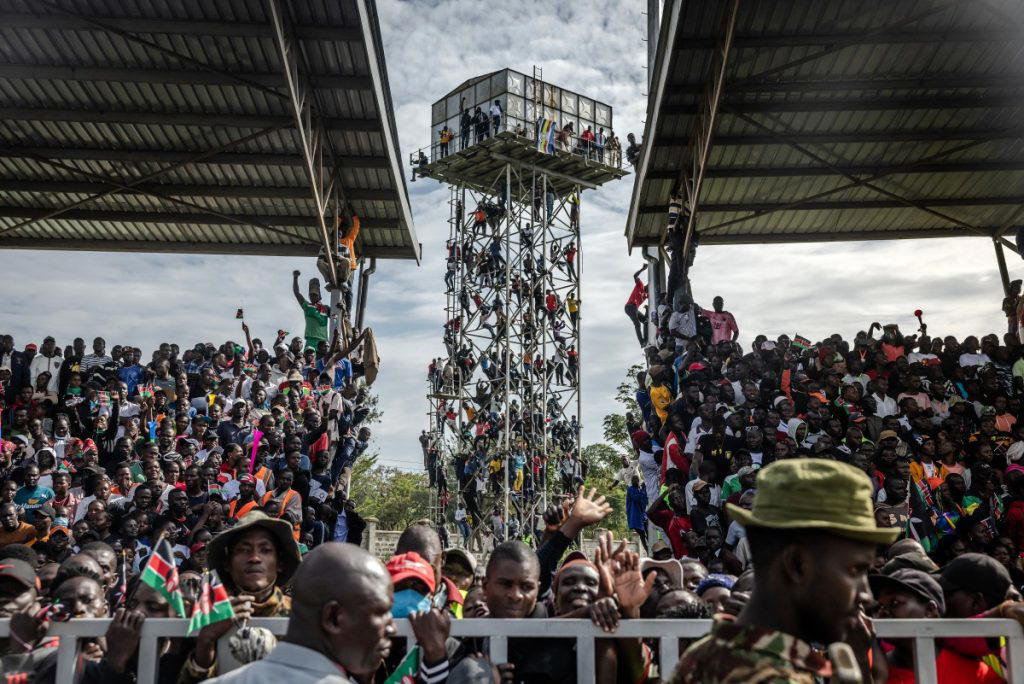 Chaos feared as Odinga’s body arrives at packed stadium in west Kenya