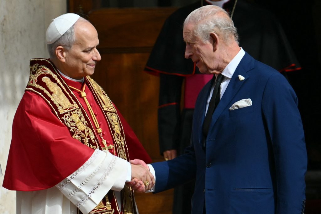 King Charles, Pope Leo pray together in historic first