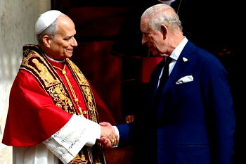 King Charles, Pope Leo pray together in historic first