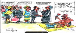 Cartoon: ‘Born again’ politicians don’t swear with Ogun