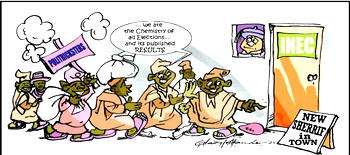 Cartoon: Will election results be laboratory products?