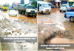 Nigerian newspapers review: [Federal highway of horror] Collapsed roads making life unbearable for travellers
