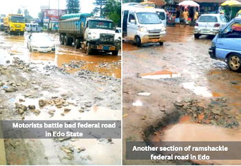 Nigerian newspapers review: [Federal highway of horror] Collapsed roads making life unbearable for travellers