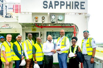 Gold Star Line’s first LNG-Powered containership, MV Sapphire, berths at APM Terminals