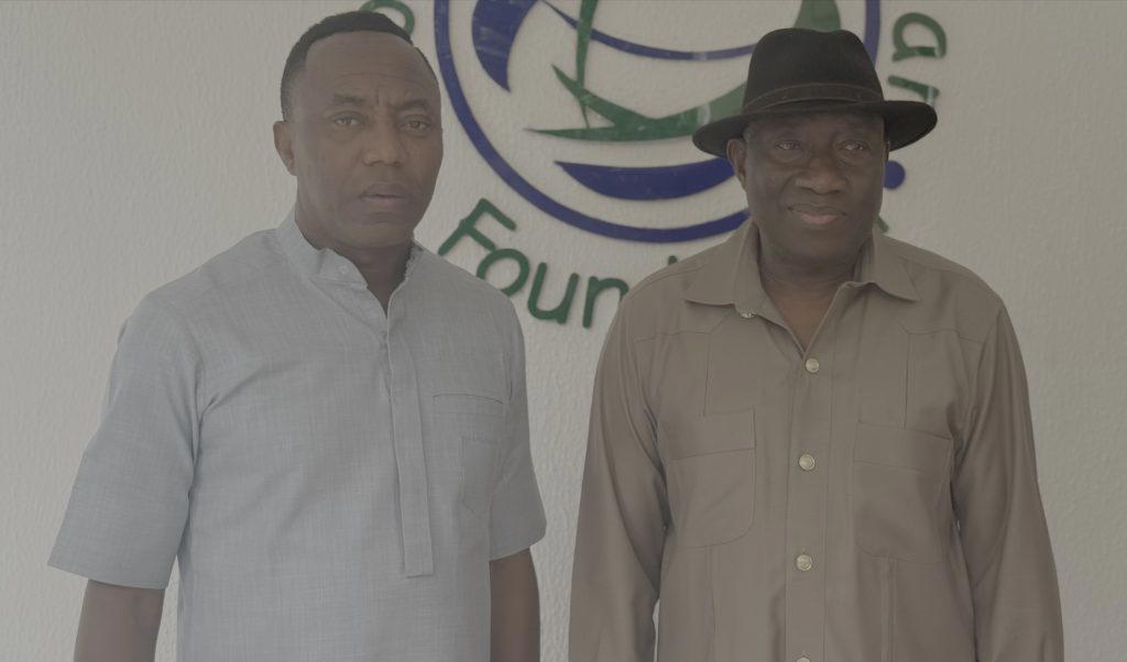 Sowore meets Jonathan in Abuja over Nnamdi Kanu
