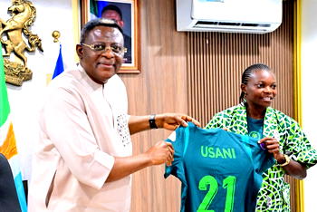 Gov Otu rewards WAFCON Star, Miracle Usani with N50m, land gifts
