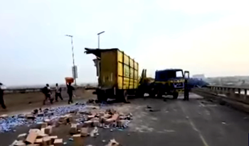 Lagos-Ibadan Expressway: Four die as truck plunges into lagoon on Kara Bridge