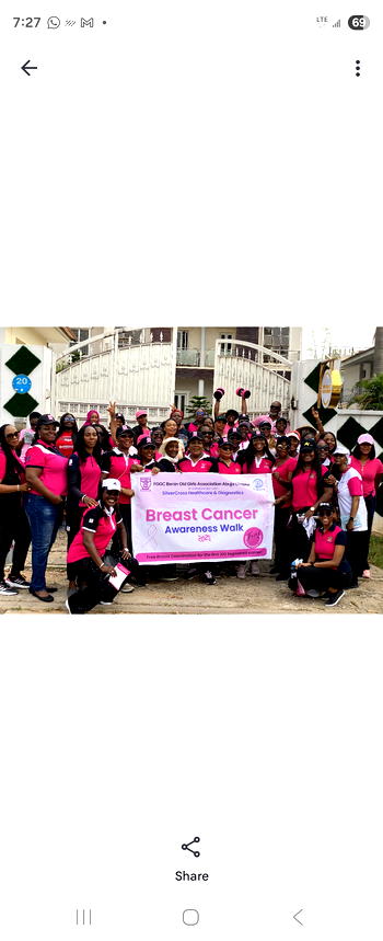 Breast Cancer: FGGC Old Girls, Silver Cross synergize to create awareness