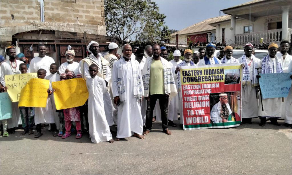 Jewish worshipers storm Abia, push for Kanu’s release