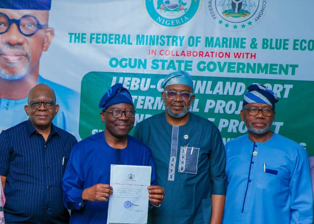 FG Receives 130 hectares from Ogun Govt for Ijebu-Ode Inland Dry Port Project