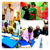 Ajadi felicitates families of Oluwafemi, Gbenga as children wed in grand style
