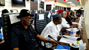 Photos: Labour Party’s internal crisis reignites as Abure attends INEC meeting