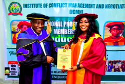 JUWACI founder inducted into Conflict Management Institute, vows to deepen peace drive