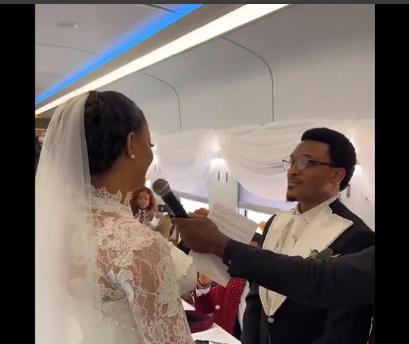 Video: Nollywood star Shawn Faqua, wife make history with Nigeria’s first-ever train wedding
