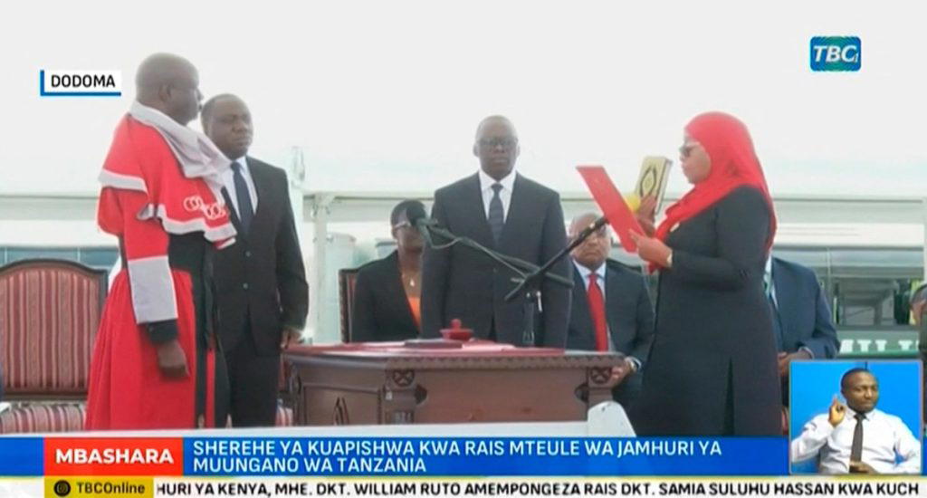 Tanzania president inaugurated, opposition says hundreds dead
