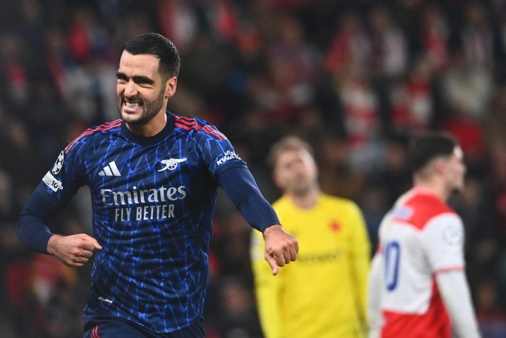 Merino brace helps Arsenal defeat Slavia Prague