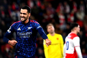 Merino brace helps Arsenal defeat Slavia Prague