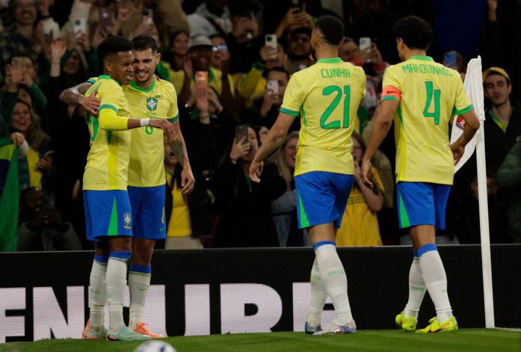 Estevao, Casemiro on target for Brazil in Senegal win