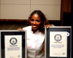 Video: Hilda Baci receives second Guinness World Record plaque for largest jollof rice pot