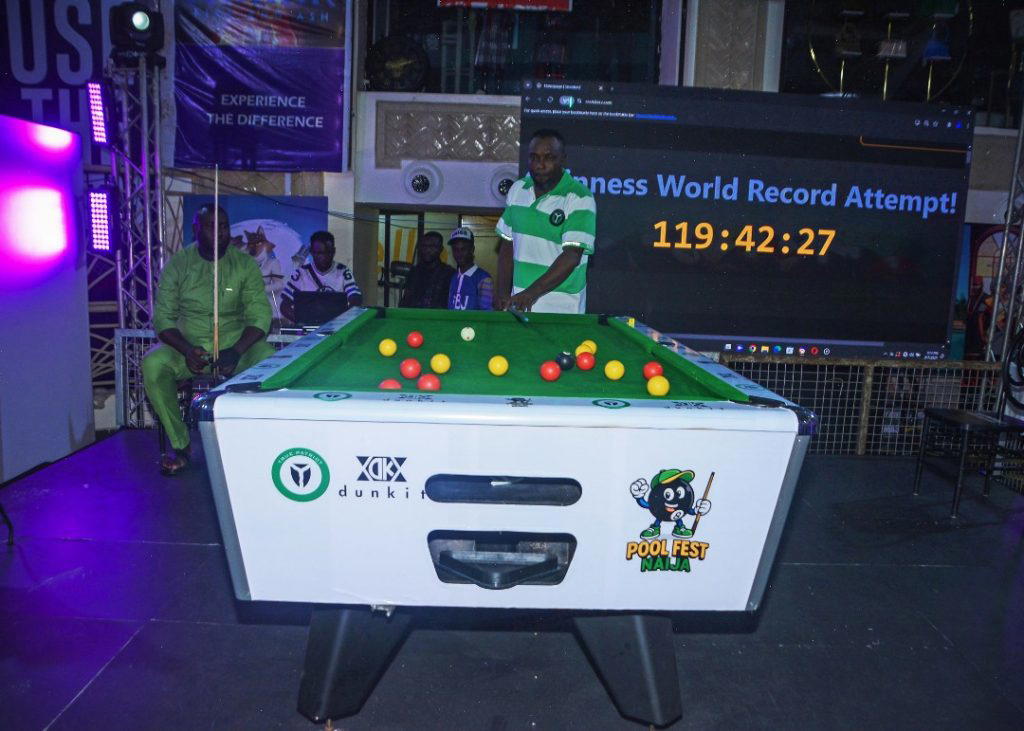 Bamidele officially recognised as GWR holder for longest marathon playing pool