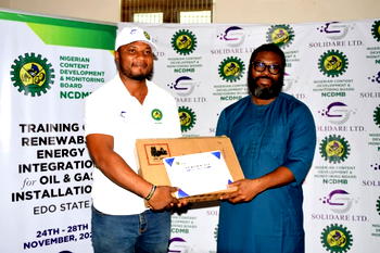 NCDMB and Solidare Ltd conclude renewable energy integration training in Edo State
