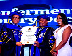 Richy Onolememen lauded over honorary doctorate, dual awards 