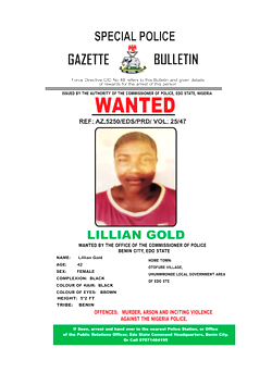 Police Declare 42-year-old Woman Wanted For Murder, Arson