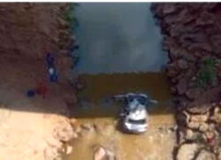 Car somersaults into Abuja stream
